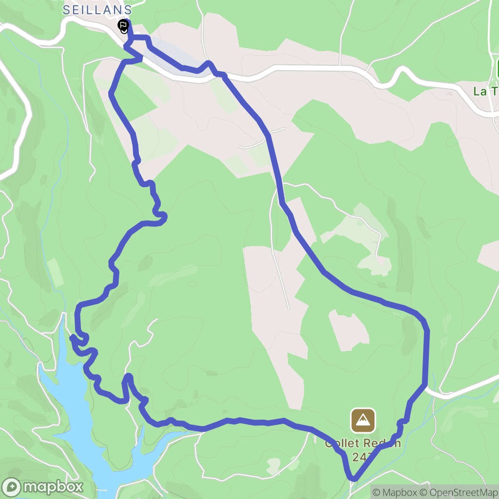 Seillans : carte du parcours de randonnée - France