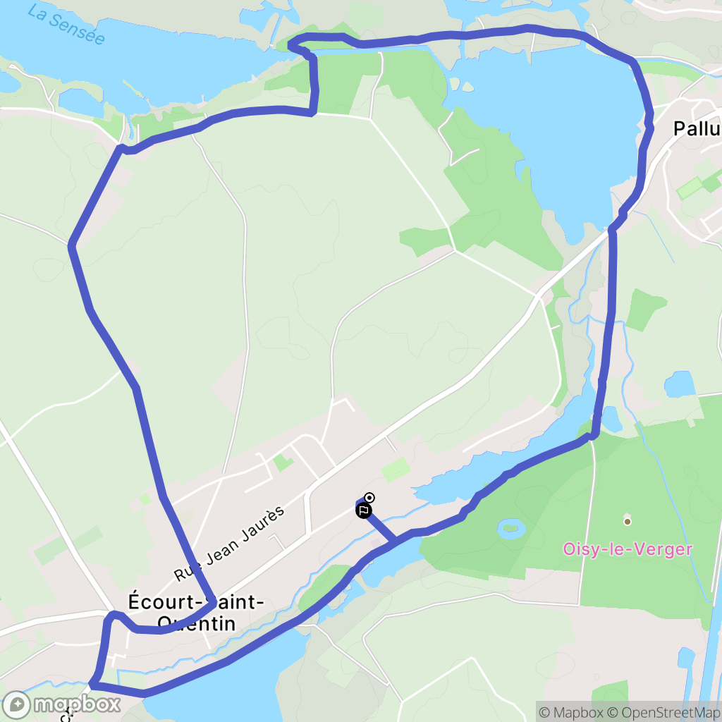 Écourt-Saint-Quentin : carte du parcours de randonnée - France