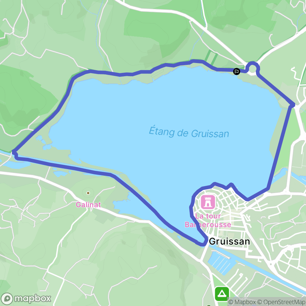 Gruissan : carte du parcours de randonnée - France