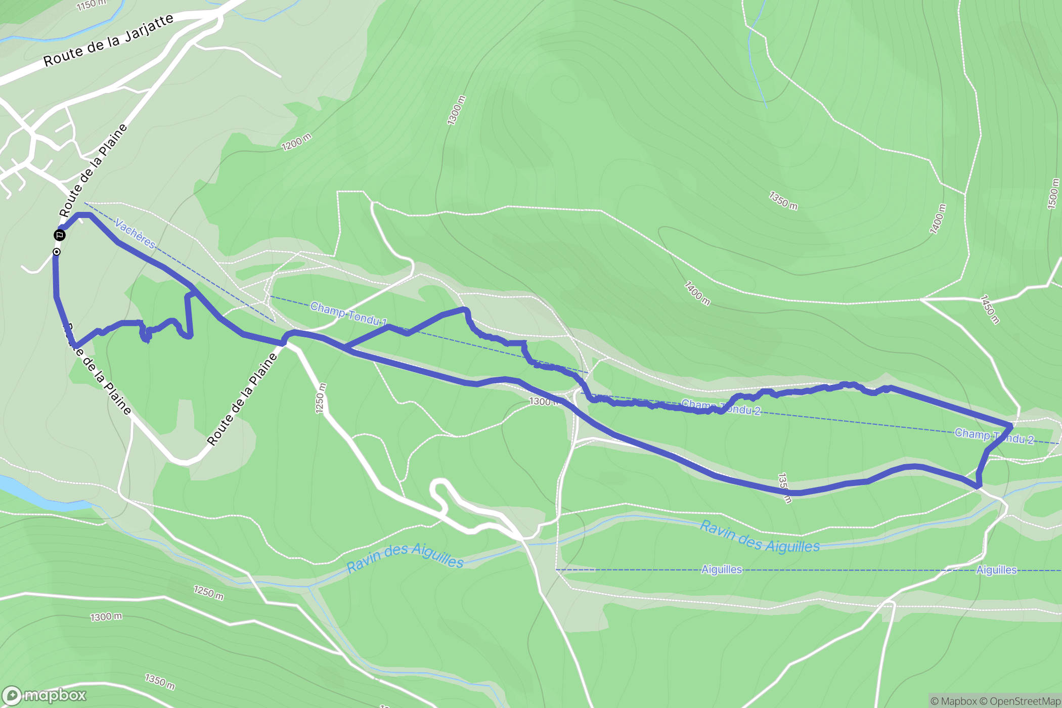 Lus-la-Croix-Haute : carte du parcours de randonnée - France
