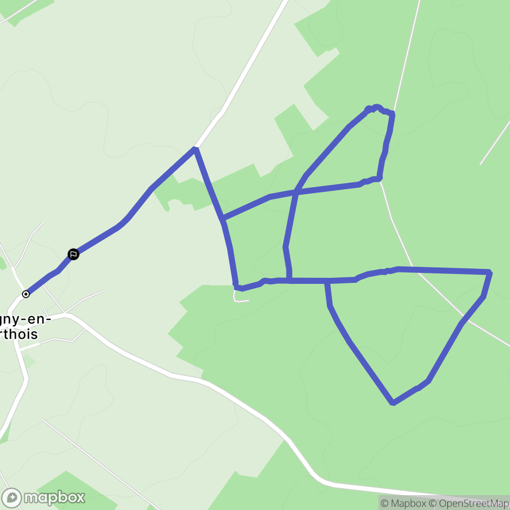 Juvigny-en-Perthois : carte du parcours de randonnée - France
