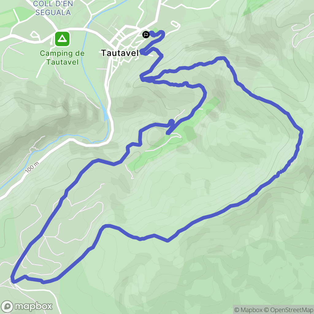 Tautavel : carte du parcours de randonnée - France