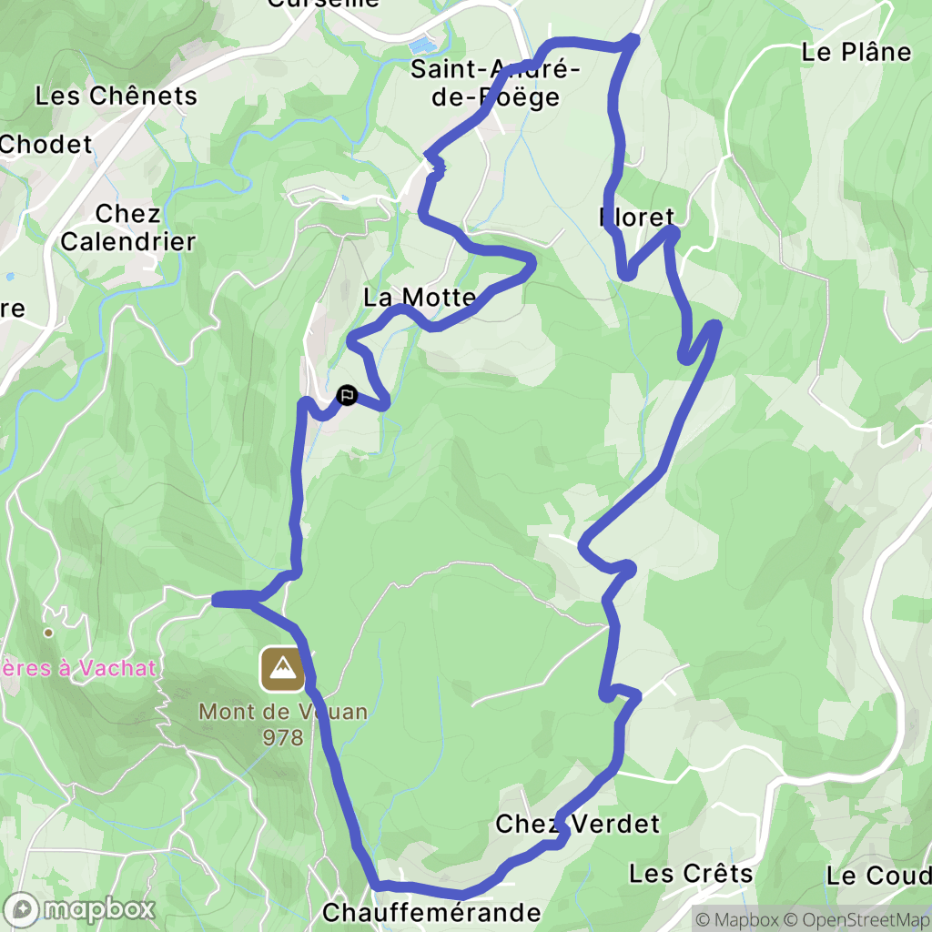 Saint-André-de-Boëge : carte du parcours de randonnée - France