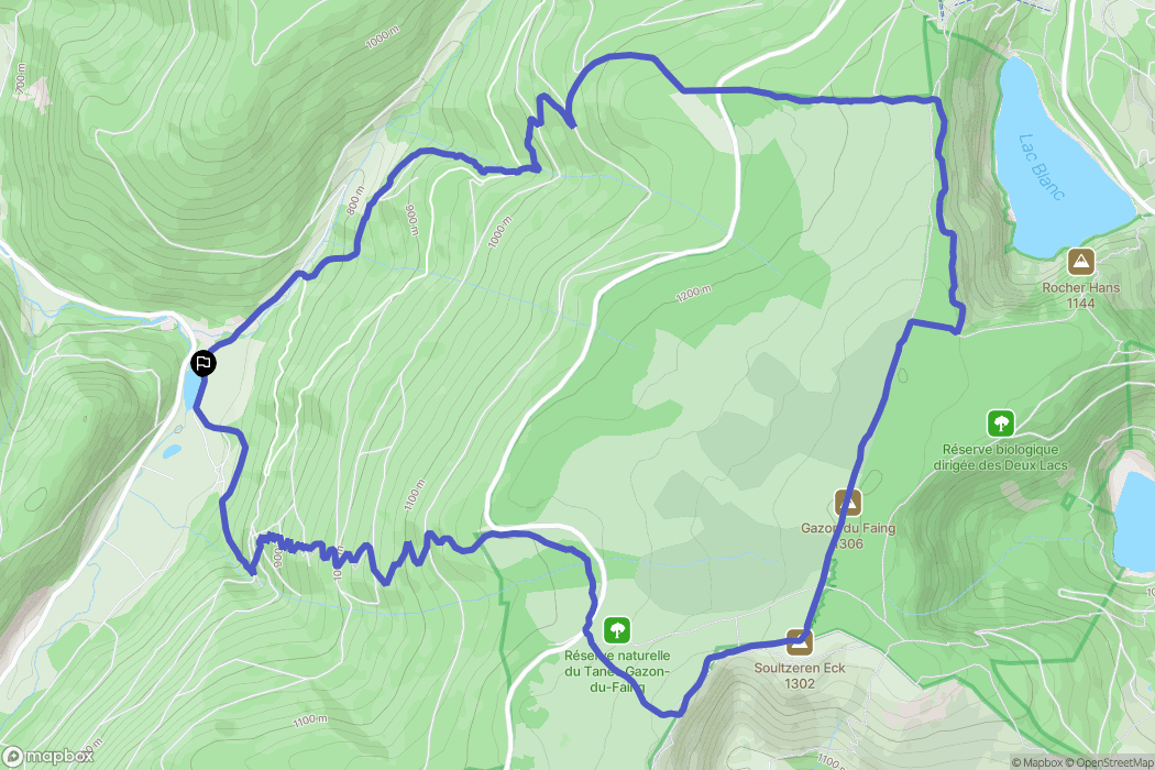 Plainfaing : carte du parcours de randonnée - France
