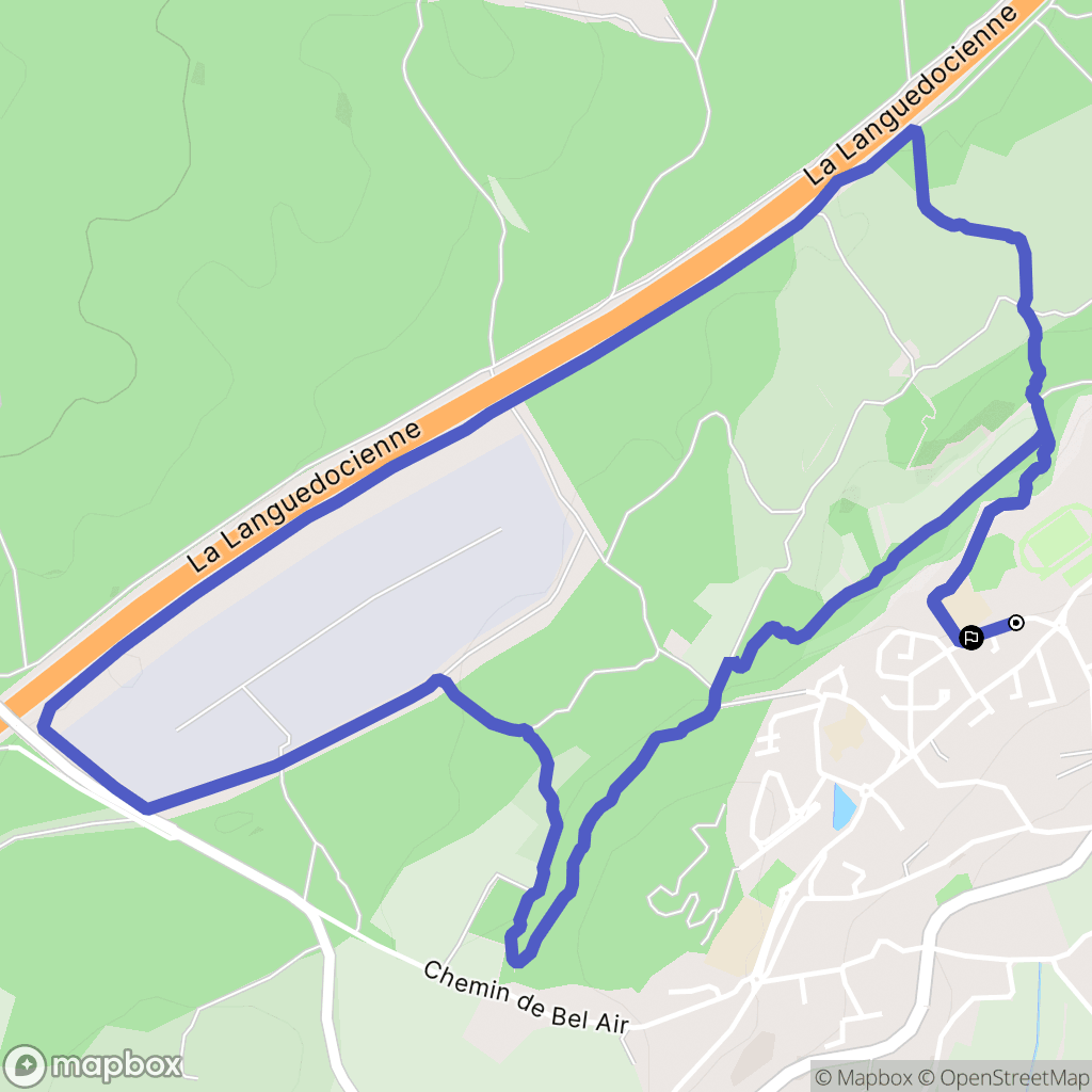 Rochefort-du-Gard : carte du parcours de randonnée - France