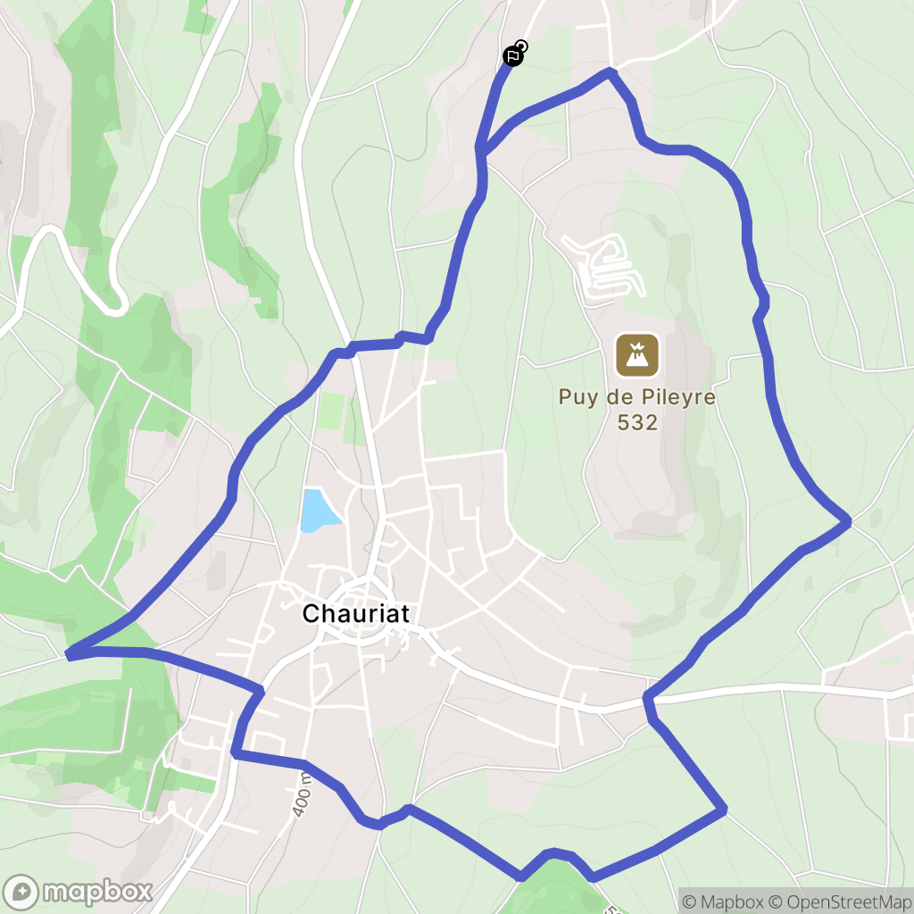 Vertaizon : carte du parcours de randonnée - France