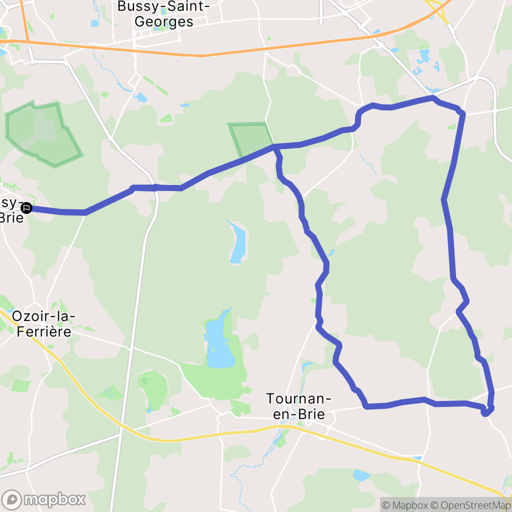 Roissy-en-Brie : carte du parcours de randonnée - France