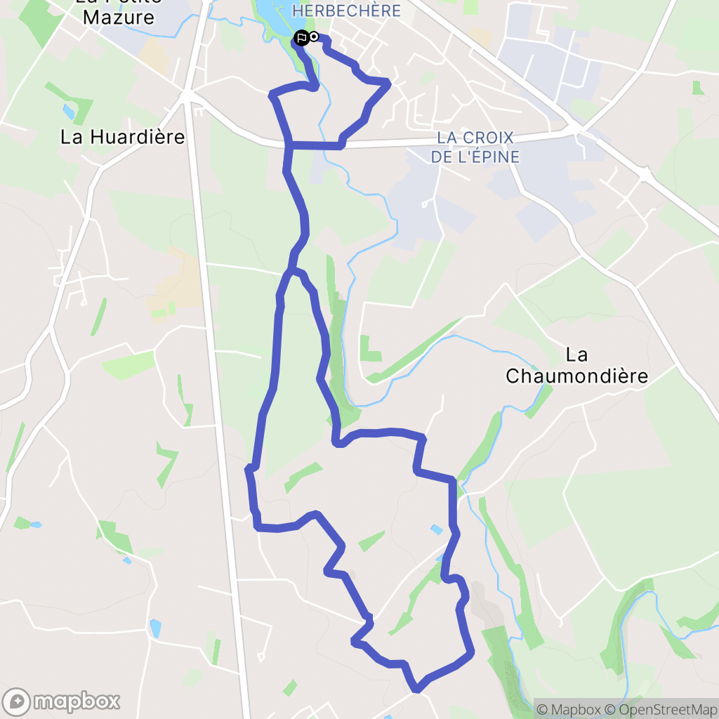 Saint-Hilaire-du-Harcouët : carte du parcours de randonnée - France