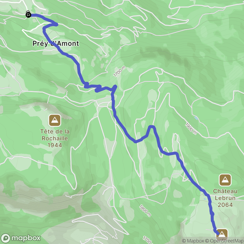Puy-Saint-Vincent : carte du parcours de randonnée - France
