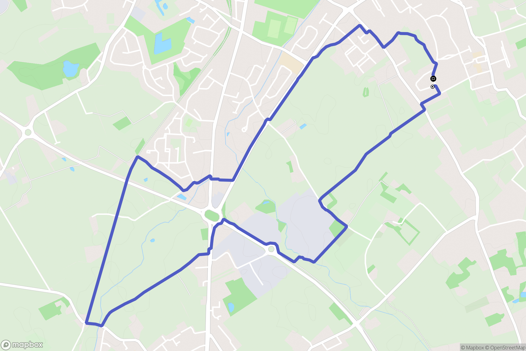 Halluin : carte du parcours de randonnée - France