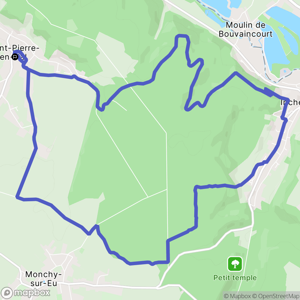 Saint-Pierre-en-Val : carte du parcours de randonnée - France