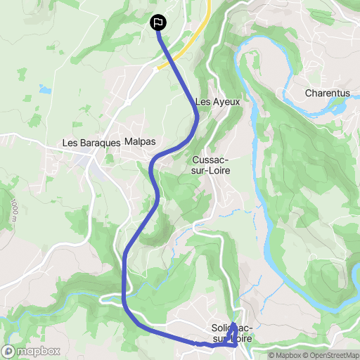 Le Puy-en-Velay : carte du parcours de randonnée - France