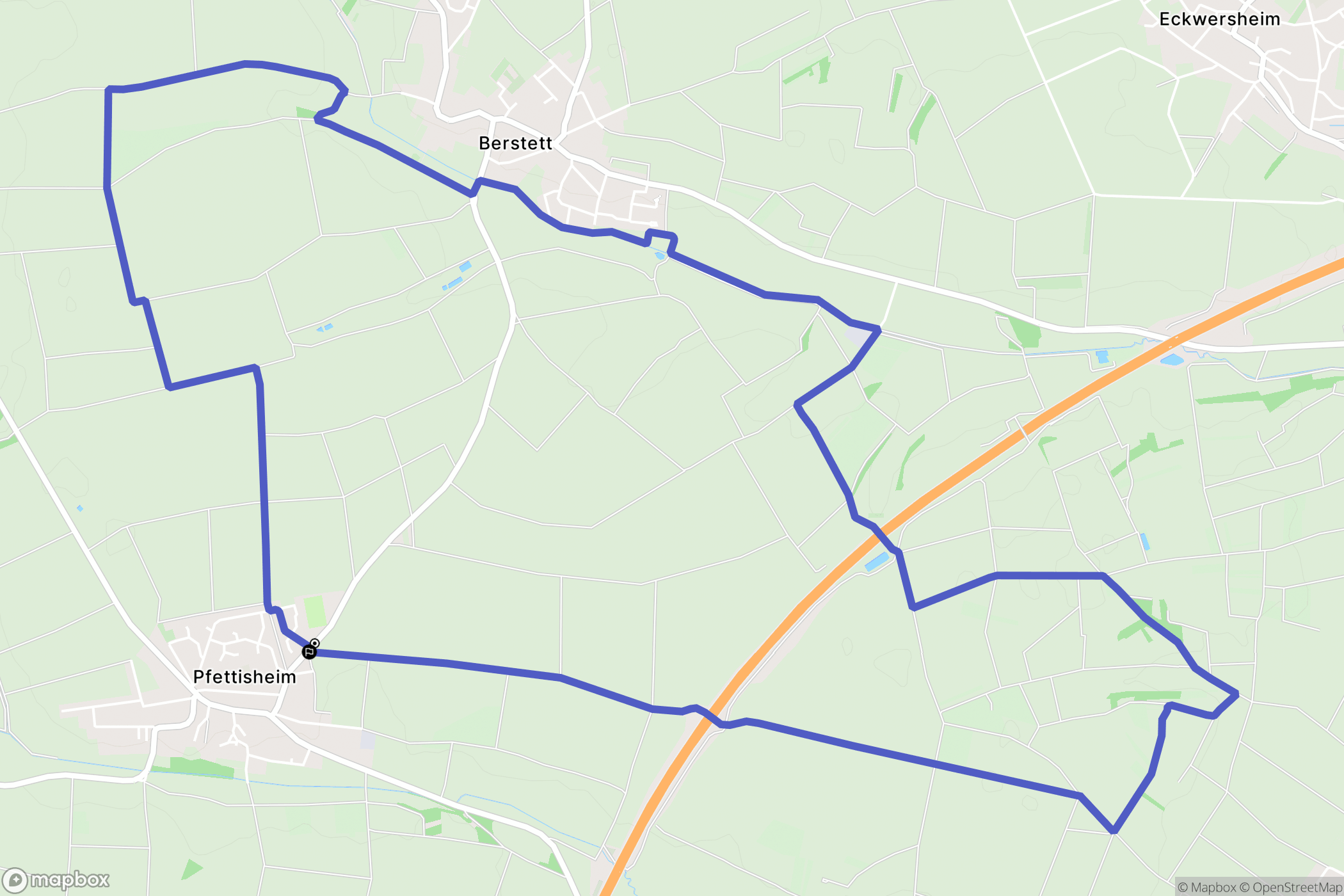 Truchtersheim : carte du parcours de randonnée - France
