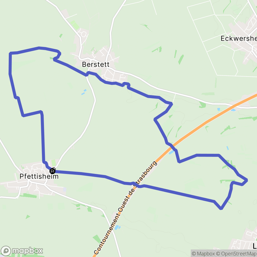 Truchtersheim : carte du parcours de randonnée - France
