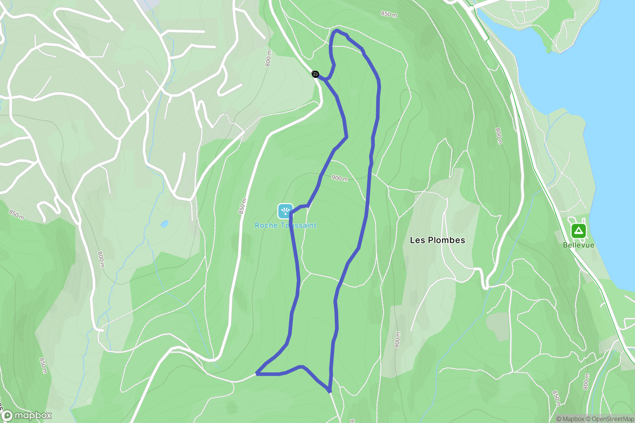 Xonrupt-Longemer : carte du parcours de randonnée - France