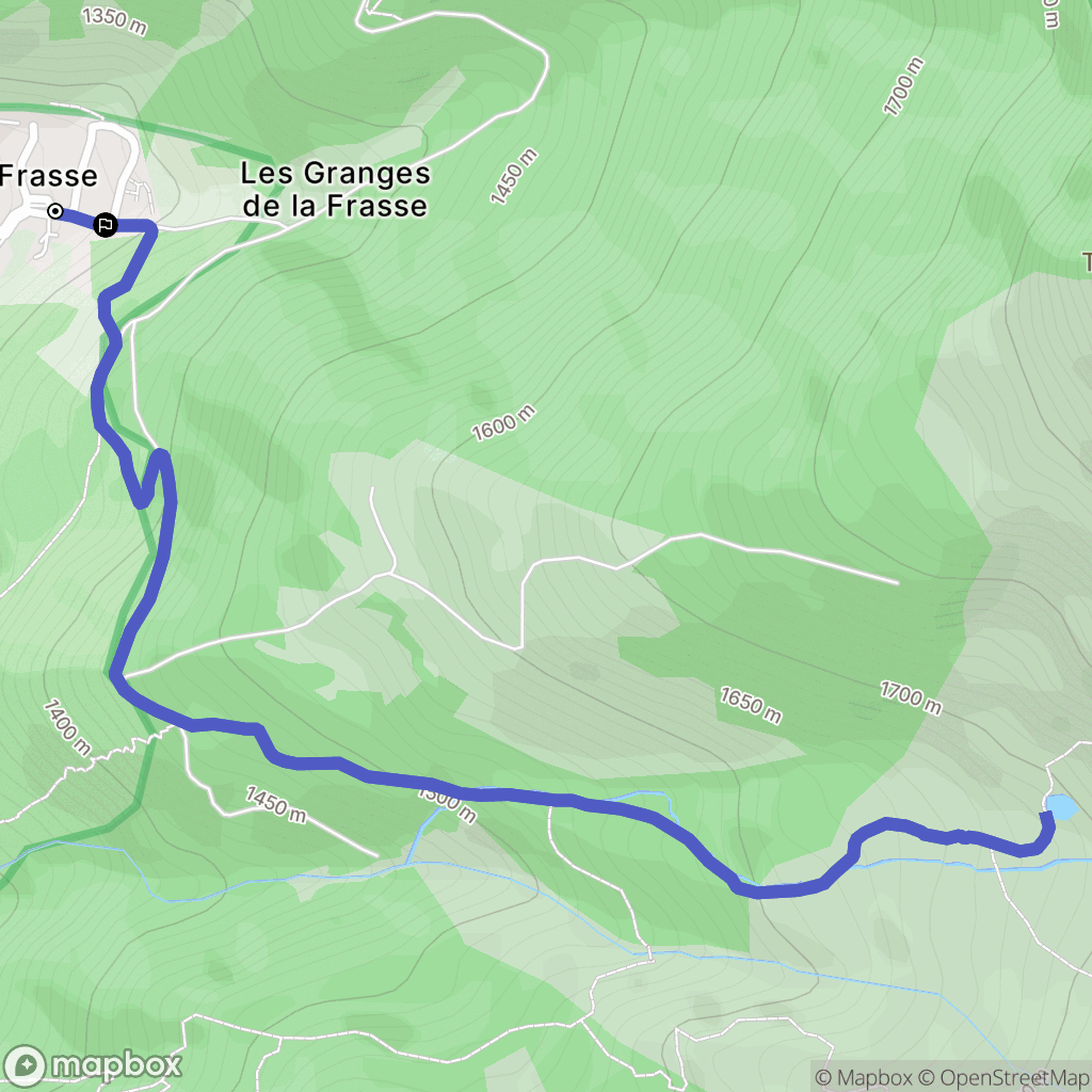 Les Contamines-Montjoie : carte du parcours de randonnée - France