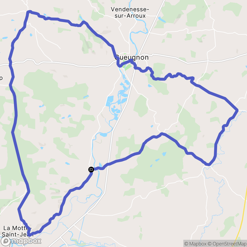 Rigny-sur-Arroux : carte du parcours de randonnée - France