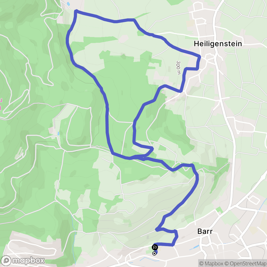 Barr : carte du parcours de randonnée - France