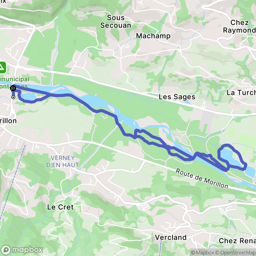 Morillon : carte du parcours de randonnée - France