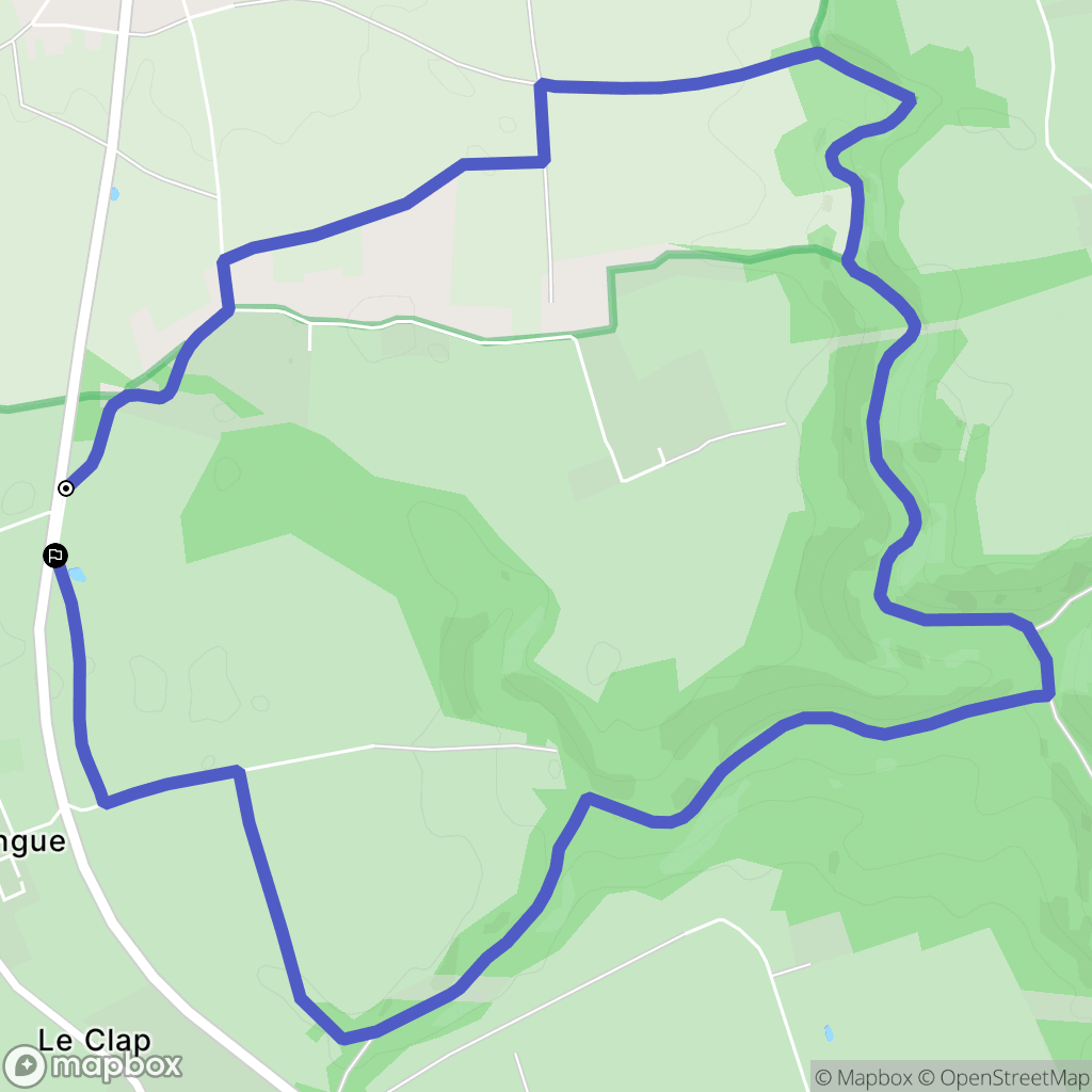 La Cerlangue : carte du parcours de randonnée - France