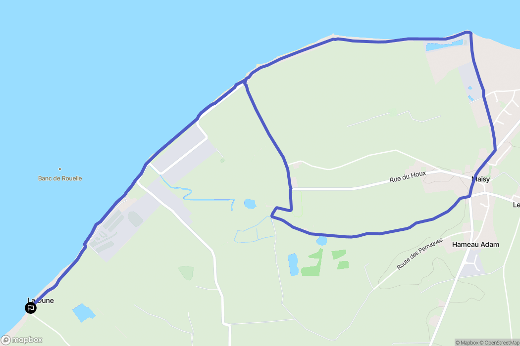 Géfosse-Fontenay : carte du parcours de randonnée - France