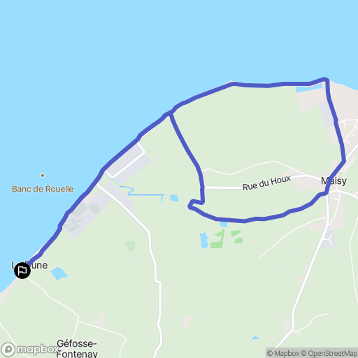 Géfosse-Fontenay : carte du parcours de randonnée - France