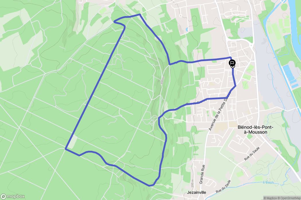 Blénod-lès-Pont-à-Mousson : carte du parcours de randonnée - France