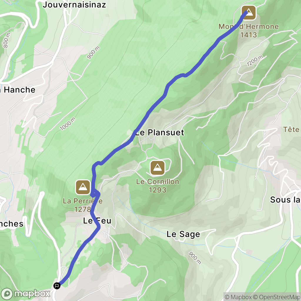 Lullin : carte du parcours de randonnée - France