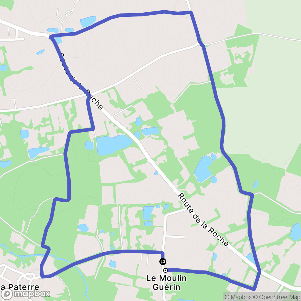 Landeronde : carte du parcours de randonnée - France