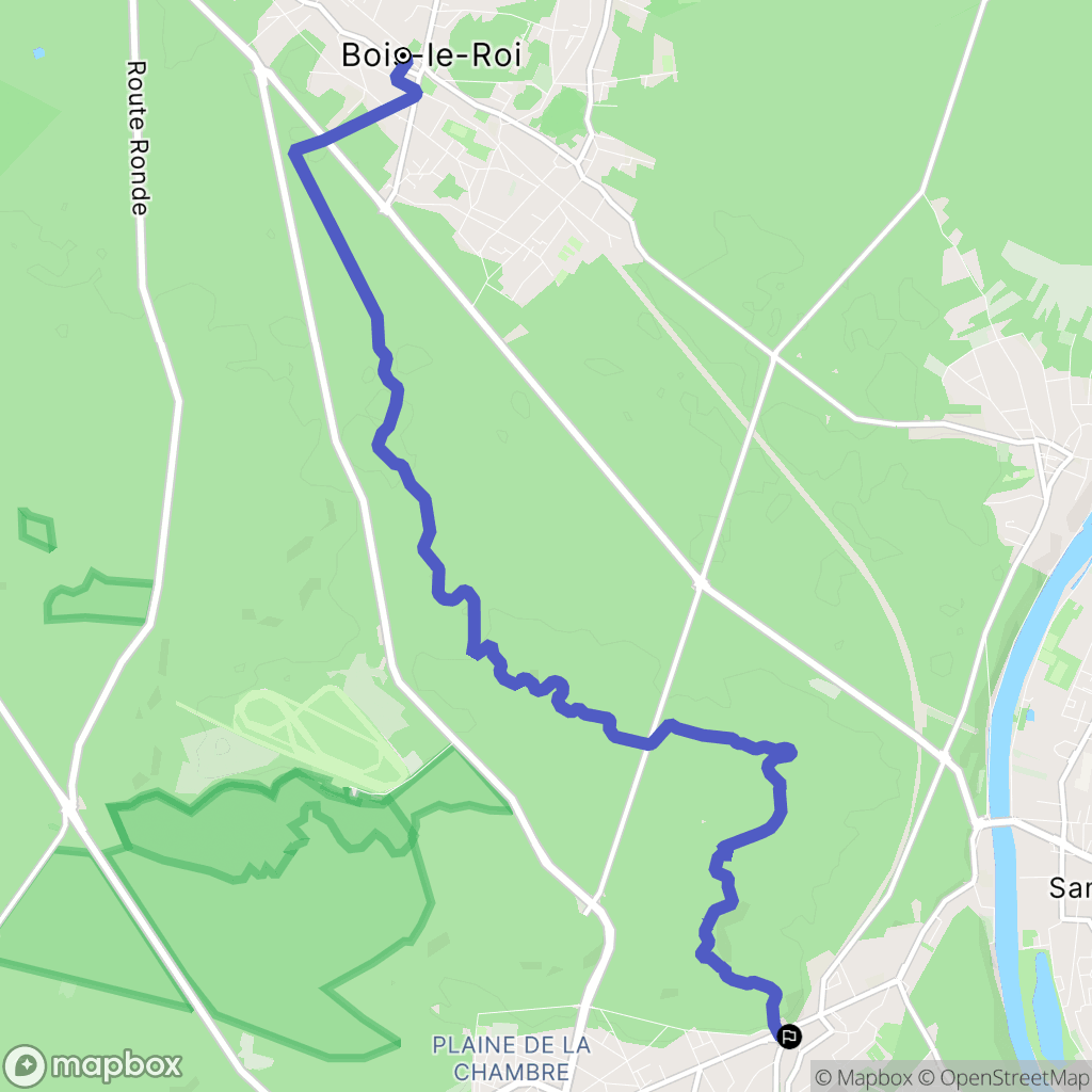 Bois-le-Roi : carte du parcours de randonnée - France