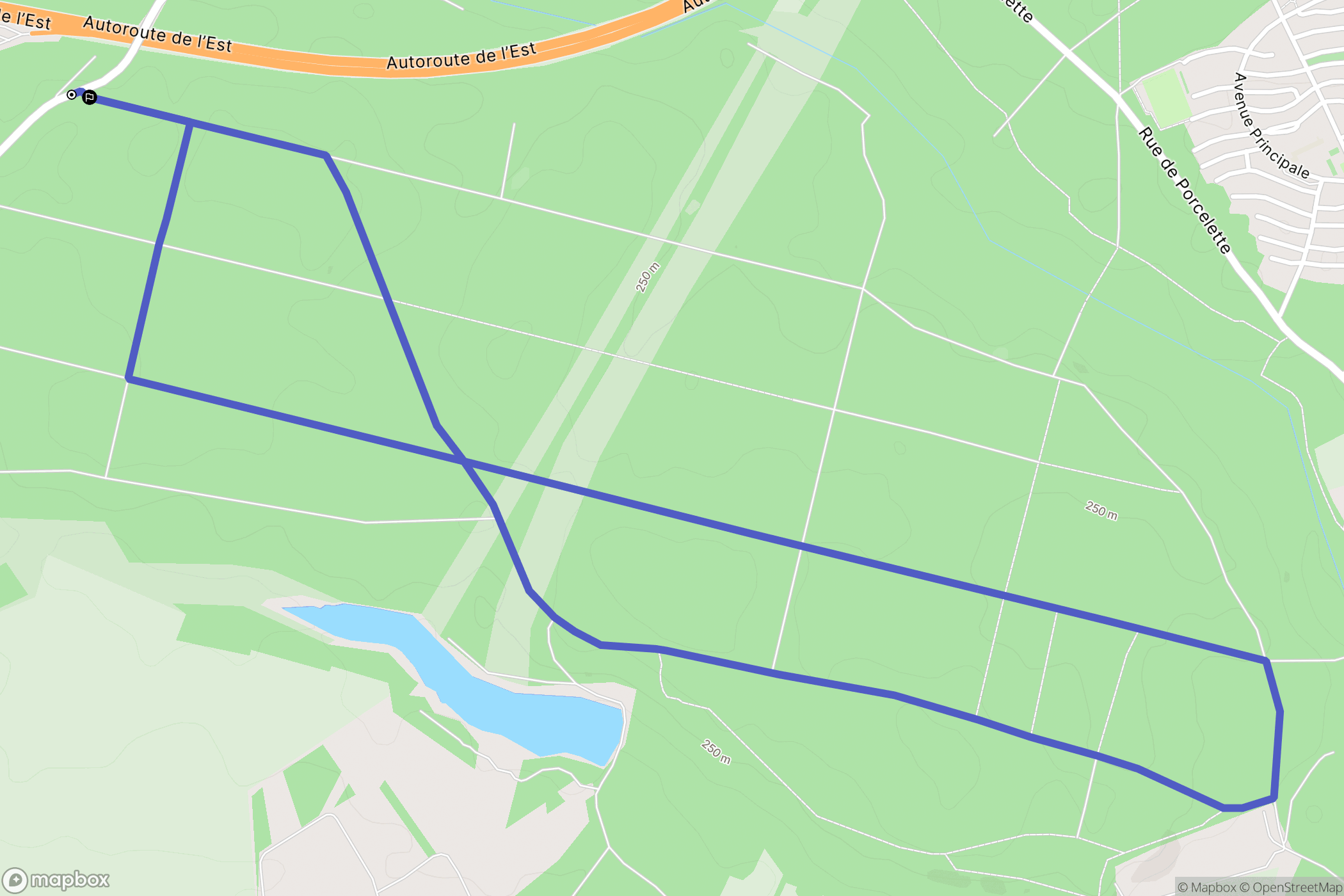 Longeville-lès-Saint-Avold : carte du parcours de randonnée - France