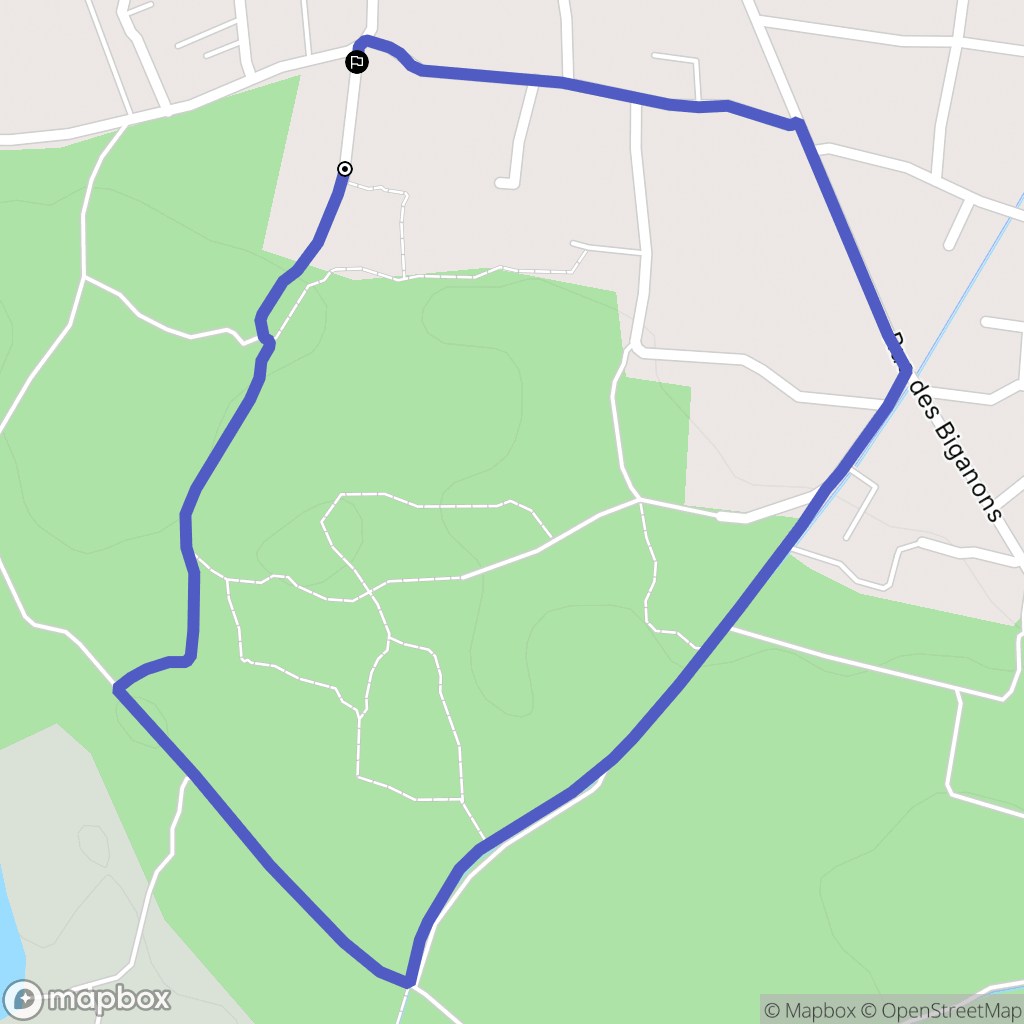 Biscarrosse : carte du parcours de randonnée - France