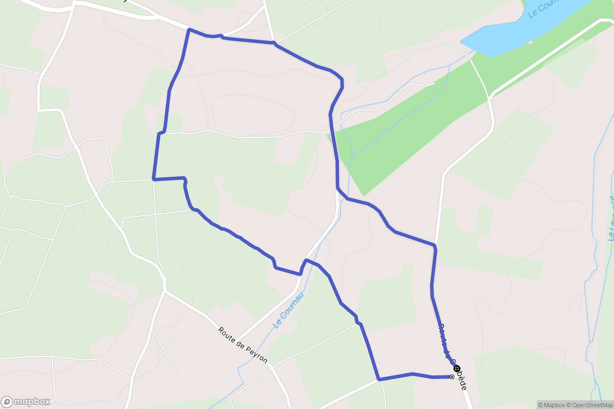 Montussan : carte du parcours de randonnée - France
