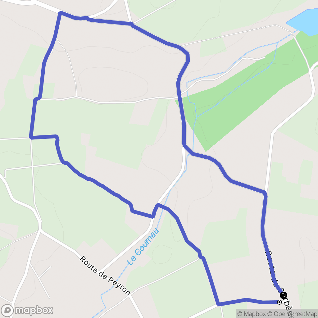 Montussan : carte du parcours de randonnée - France