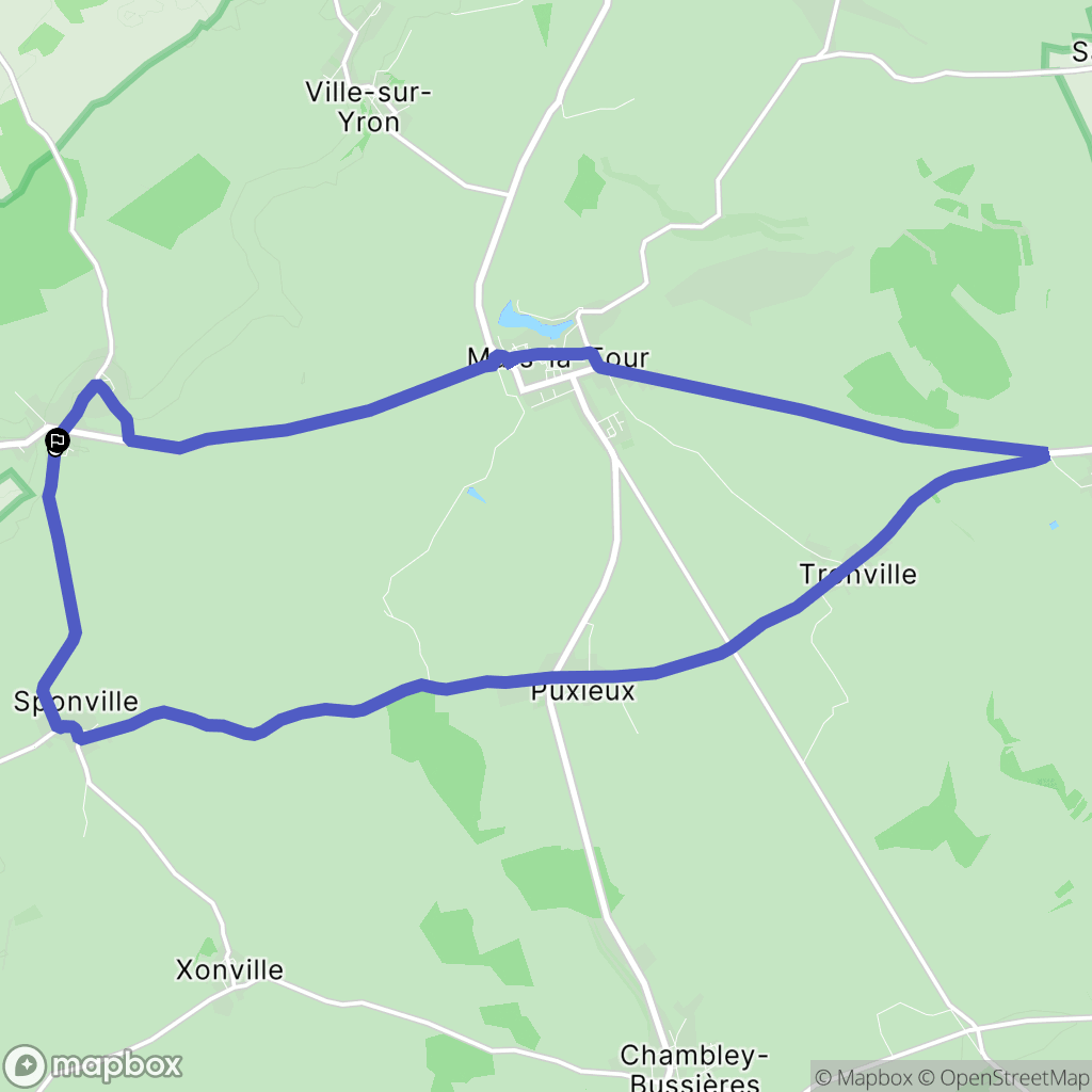Hannonville-Suzémont : carte du parcours de randonnée - France