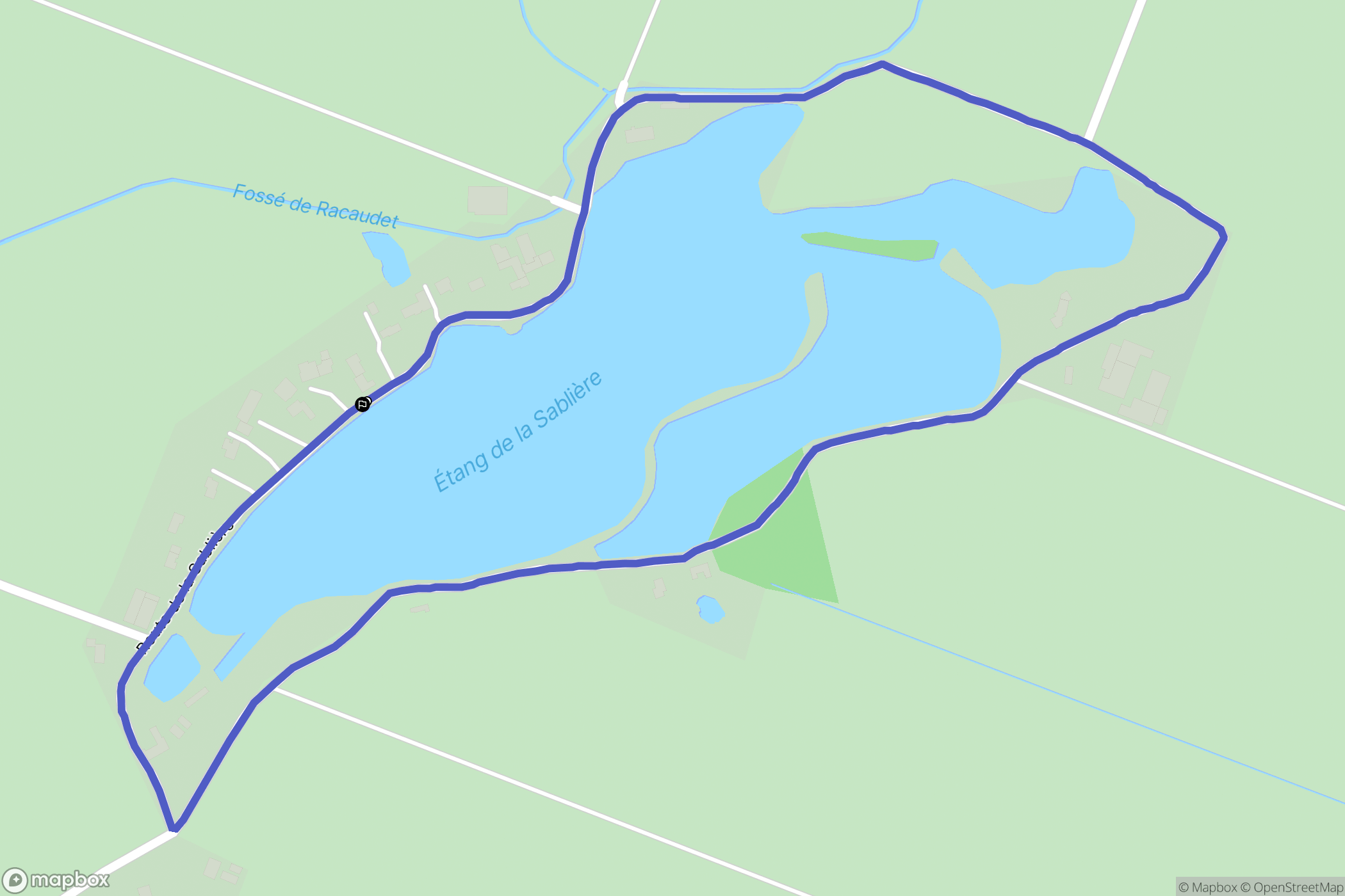 L'Île-d'Elle : carte du parcours de randonnée - France