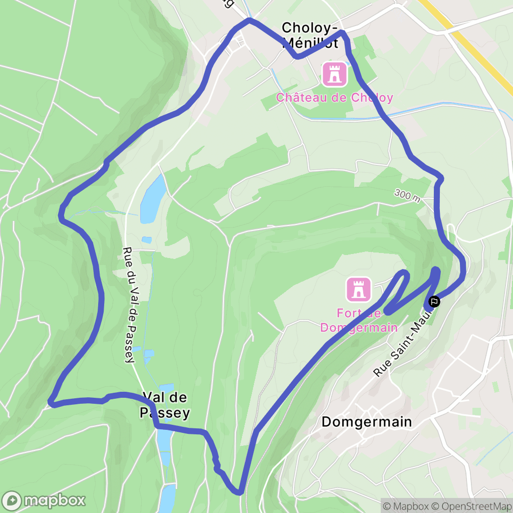 Domgermain : carte du parcours de randonnée - France