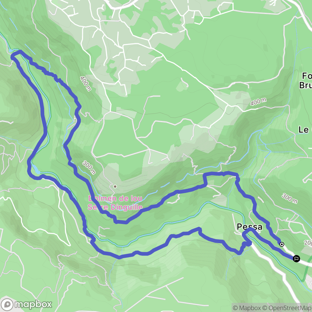 Saint-Cézaire-sur-Siagne : carte du parcours de randonnée - France
