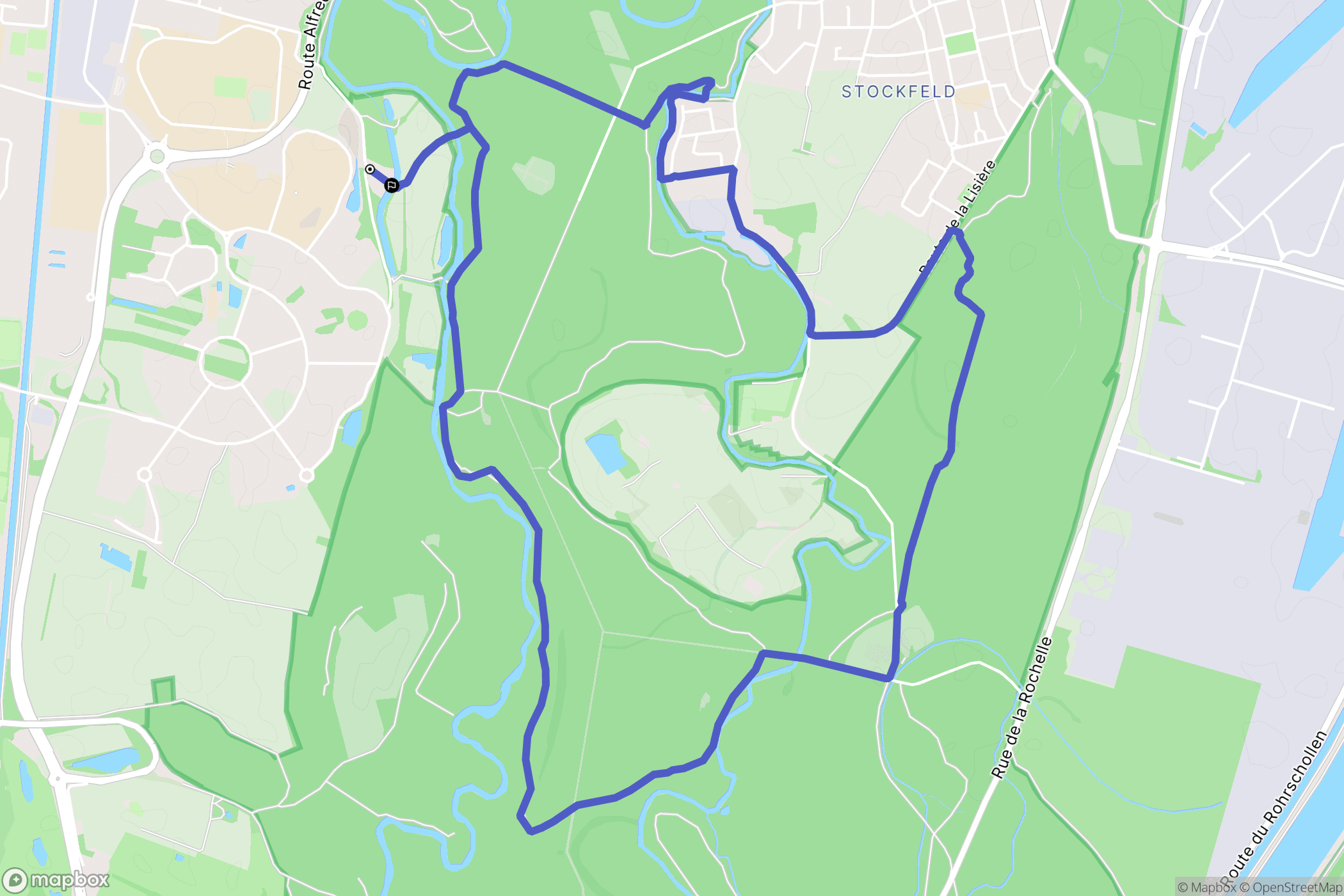 Illkirch-Graffenstaden : carte du parcours de randonnée - France
