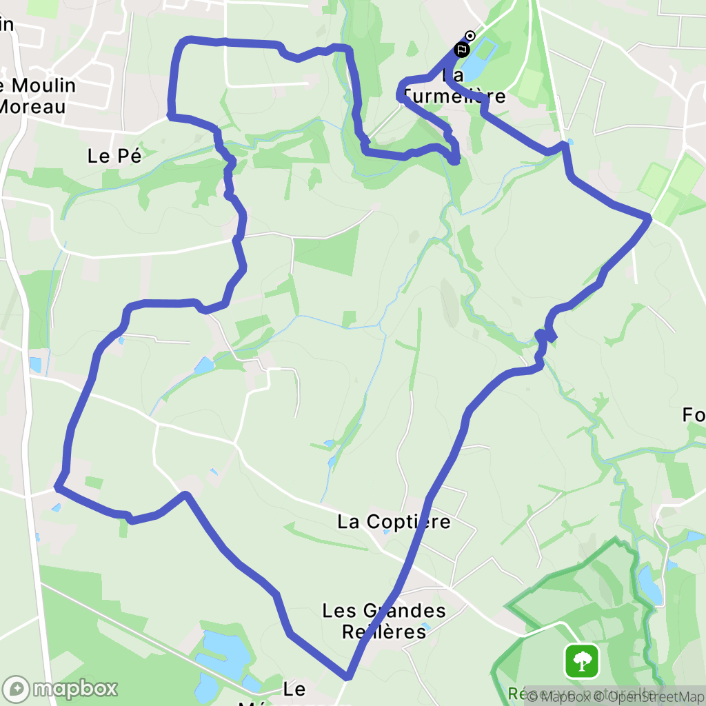 Orée-d'Anjou : carte du parcours de randonnée - France