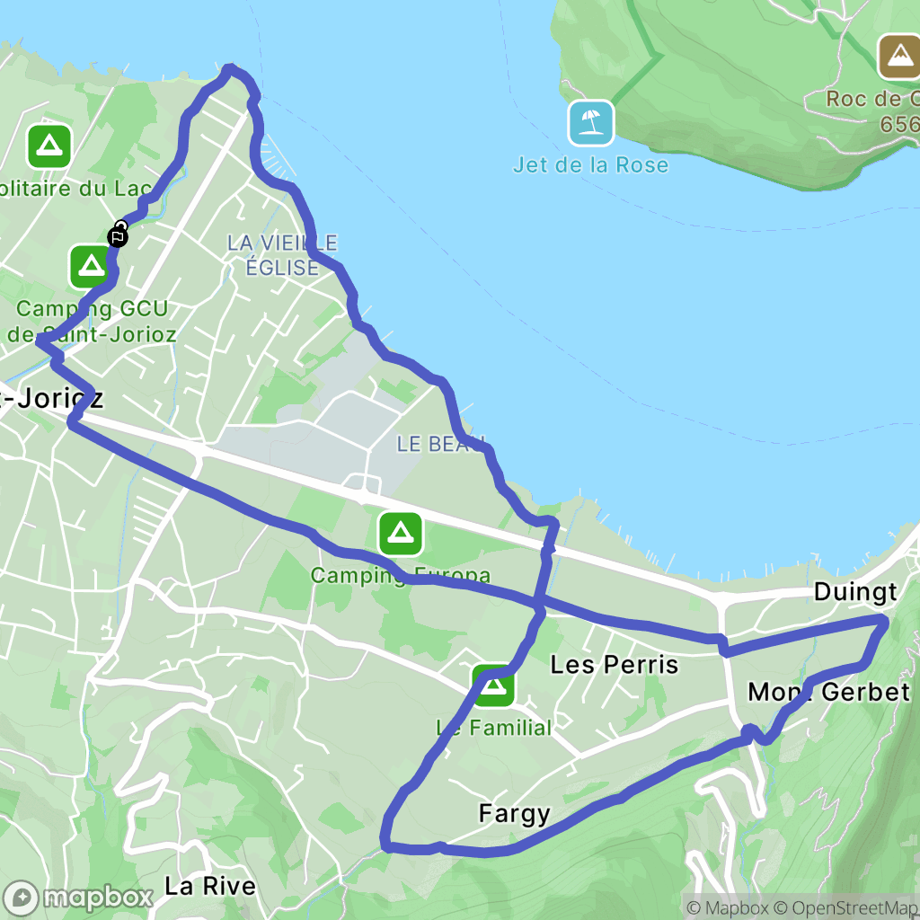 Saint-Jorioz : carte du parcours de randonnée - France