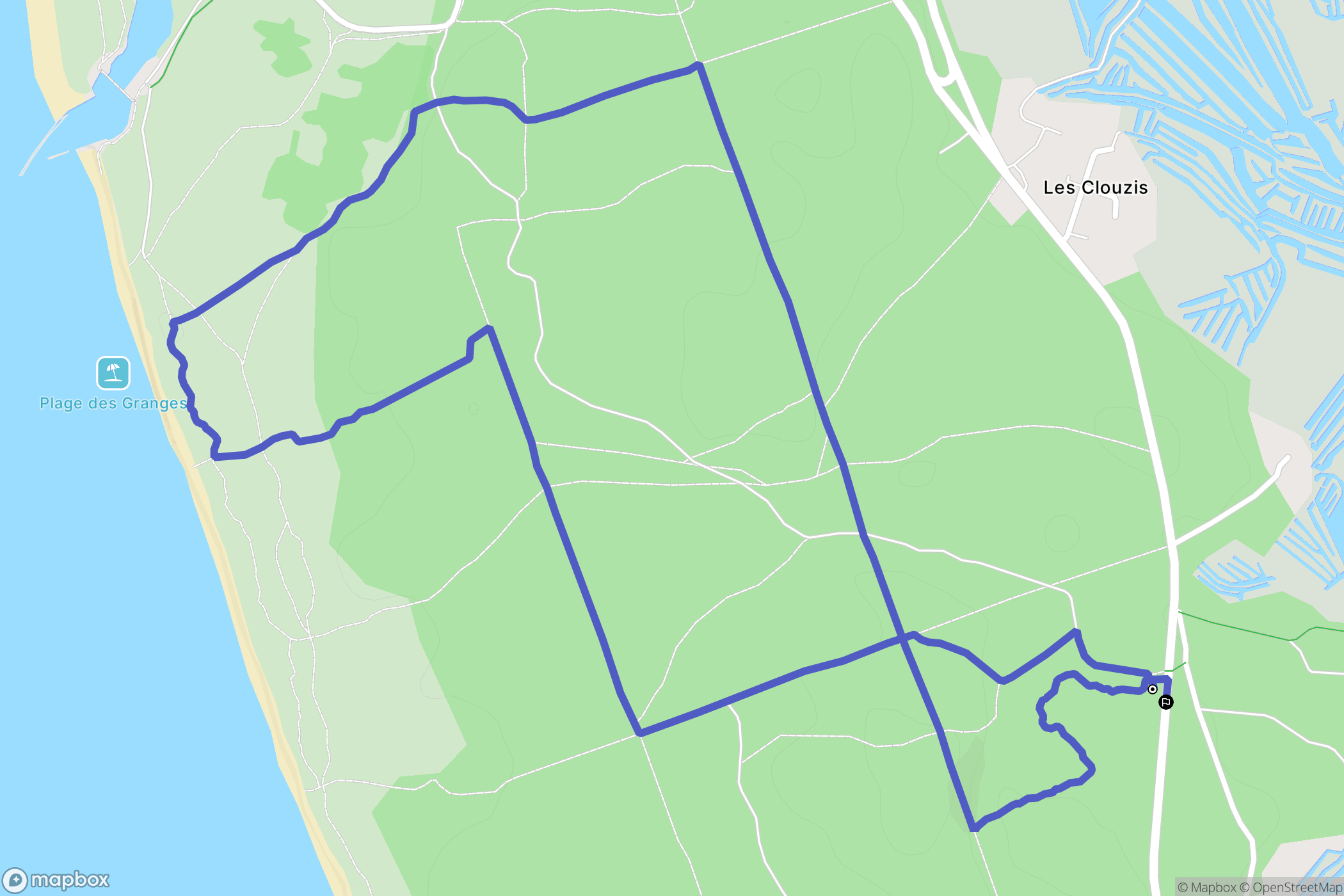 Les Sables-d'Olonne : carte du parcours de randonnée - France