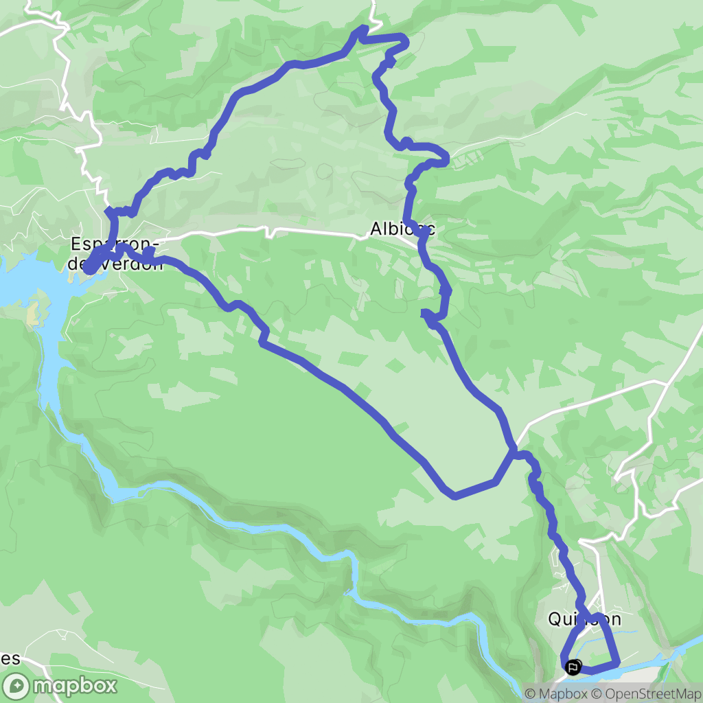 Quinson : carte du parcours de randonnée - France