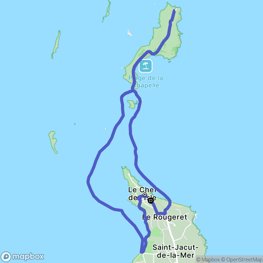 Saint-Jacut-de-la-Mer : carte du parcours de randonnée - France