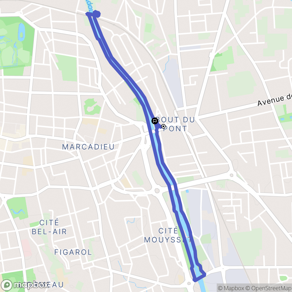 Tarbes : carte du parcours de randonnée - France