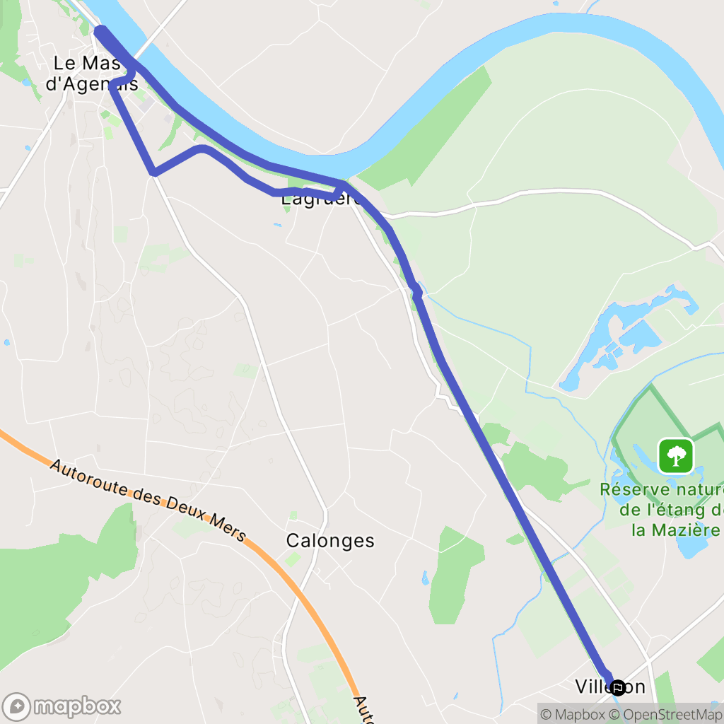 Villeton : carte du parcours de randonnée - France