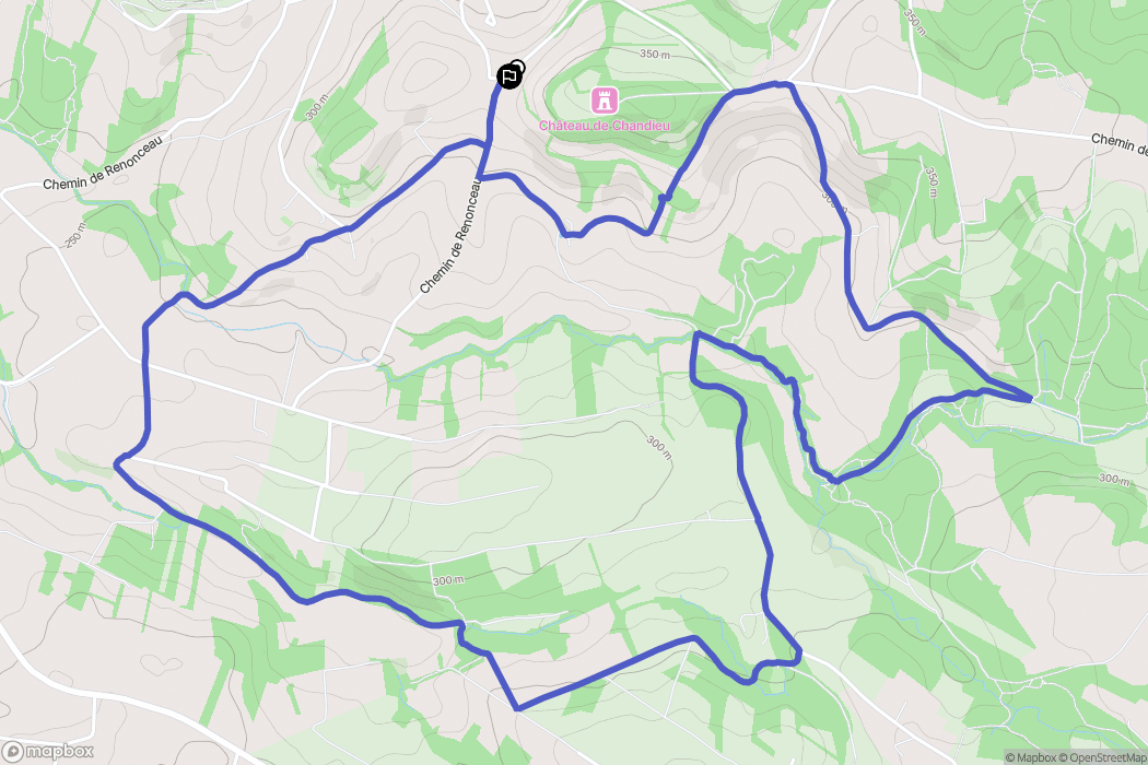 Saint-Pierre-de-Chandieu : carte du parcours de randonnée - France