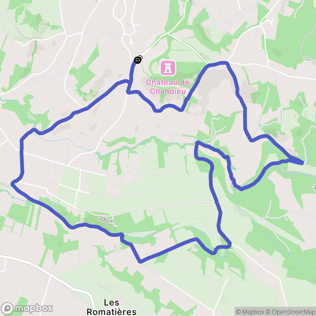 Saint-Pierre-de-Chandieu : carte du parcours de randonnée - France