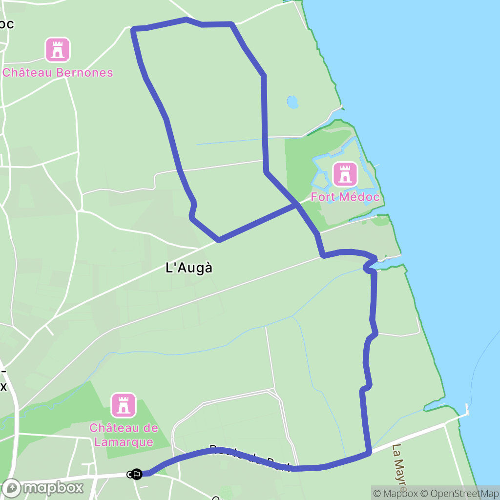 Lamarque : carte du parcours de randonnée - France