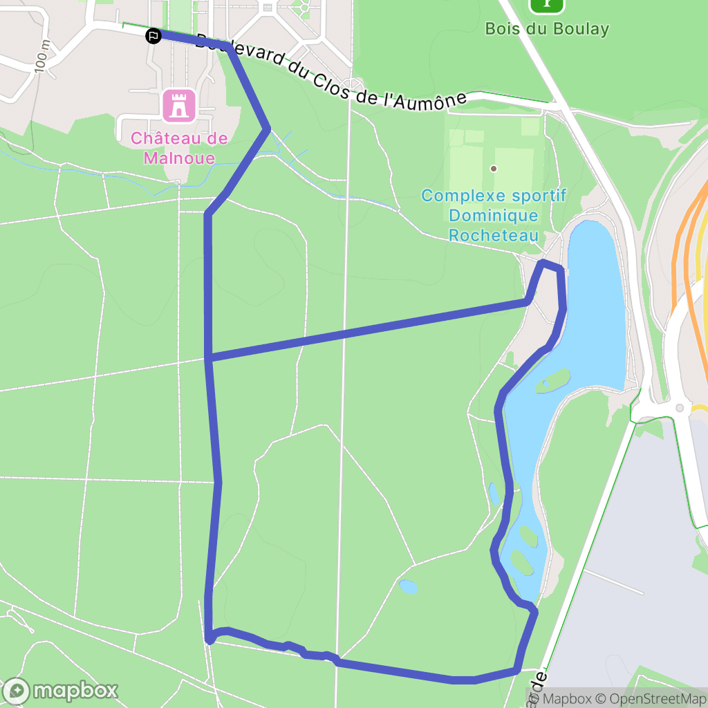 Émerainville : carte du parcours de randonnée - France